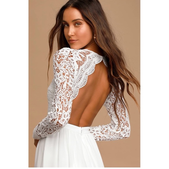 LULU’S Long Sleeve Lace Dress - Picture 4 of 9